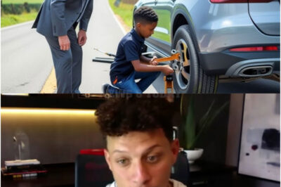 Young Boy’s Kindness to a Stranger with a Flat Tire Unknowingly Helps NFL Star Patrick Mahomes—What Happens Next Changes His Life Forever