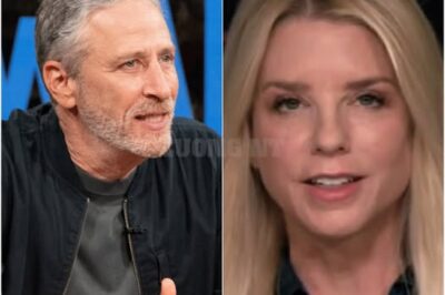 Pam Bondi Silences Jon Stewart in Live Showdown That Reframes Media Accountability