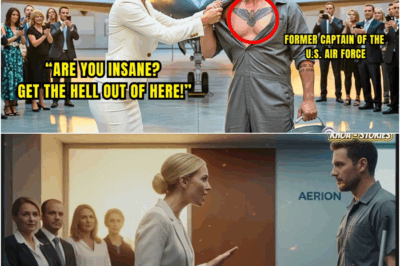 The grand unveiling at Aryan Tower drew New York’s elite. Victoria Sterling, 28 and already CEO, stood beside the aircraft worth $200 million. Then she saw him. A janitor stepped too close to the prototype. What are you doing? Her voice cut through the crowd. Touch that plane and you’re finished. The man kept his head down, wiping carefully.