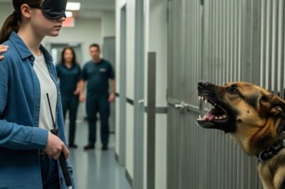 Sweetheart, he’s dangerous. He just needs someone who isn’t afraid of him. When a blind girl asked to meet a police dog that had attacked his last handler, the whole rescue center froze. The staff begged her not to. “Sweetheart, he’s dangerous,” they warned. “But she didn’t flinch.