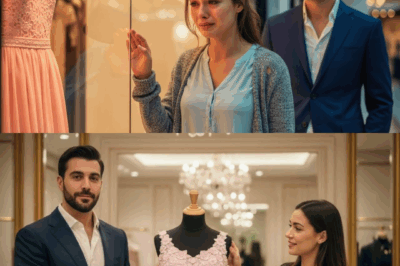 She stood there for almost a minute, motionless, as if the world around her had disappeared. Behind the crystal glass of that luxury boutique, a soft pink birthday dress shimmerred under the spotlight. Layers of satin, tiny handstitched flowers and a delicate bow at the waist. The kind of dress you don’t just wear, you dream of.