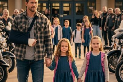 Single Dad Took Bullet for Biker’s Daughter — Next Day Hells Angels Brought Her to School With Pride