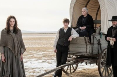 The late afternoon, sun dripped gold over the dry planes as dust rolled lazily along the dirt road. A wagon creaked its way through the wind, driven by a man whose hat shadowed his face, and beside him sat a young girl, thin, pale, and trembling. Her left leg tremored with every jolt of the wagon, the twisted limb a mark she had carried since birth.