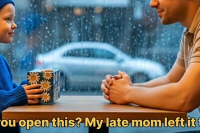 Can you open this? My late mom left it to me. The words hung in the sterile hospital air like a prayer nobody knew how to answer. 7-year-old Nadia stood there, her trembling hands clutching a wooden box painted with fading daisies, her eyes holding the kind of pain that shouldn’t exist in someone so young.