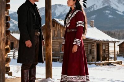 Snow drifted sideways across the Wyoming plains, soft as ash from an old world burning out. The land stretched white and endless, its silence deep enough to hold every sorrow a person ever carried. Through that silence came a woman, 20 years old, wrapped in a frayed shawl and a lifetime of rejection.