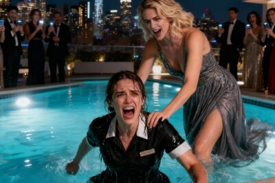 She Was Just a Waitress Trying to Survive. They Pushed Her in the Pool for Sport and Laughed as She Drowned in Humiliation. Then, the Most Powerful Man in the City Walked in. What He Did Next Wasn’t Just Justice. It Was Revenge