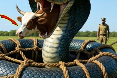 Jaws of Death: The Tense, Hour-Long Battle to Save a Helpless Cow from a GIANT King Cobr
