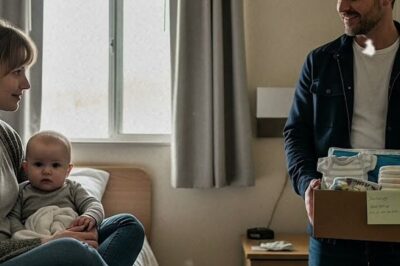 The rain outside the grocery store came down in soft, cold sheets, tapping against the glass as if echoing the quiet desperation of the woman standing inside. Her hair was messy from the wind, her sweater damp at the shoulders, and her arms cradled a tiny baby who whimpered faintly against her chest. Emily Carter hadn’t eaten in almost 2 days. But she didn’t care about that.