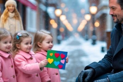 The CEO was alone on Christmas until triplet girls left him a letter that changed everything. New York shimmerred in December’s chill wrapped in garlands and golden lights. The city pulsed with holiday magic. Children pressed their noses to toy store windows. Couples skated beneath the lights at Rockefeller Center. And every corner seemed to hum with carols.