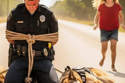 She was a barefoot homeless girl hiding from the 140 degree sun until she heard a faint whine from the junkyard. A police officer and two K9 lay tide dying in the heat. Everyone else walked by, but what she did next shocked the entire police force.